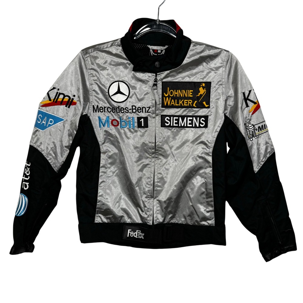 Mercedes-Benz‎ McLaren F1 Racing Jacket Kids M Silver Black Kimi Raikkonen